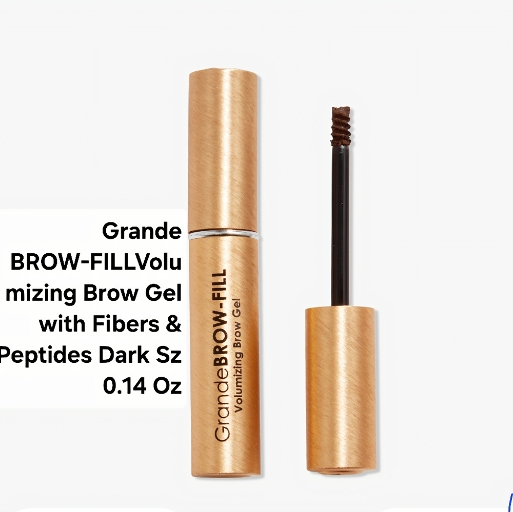 Grande BROW-FILLVolumizing Brow Gel with Fibers & Peptides Dark Sz 0.14 Oz